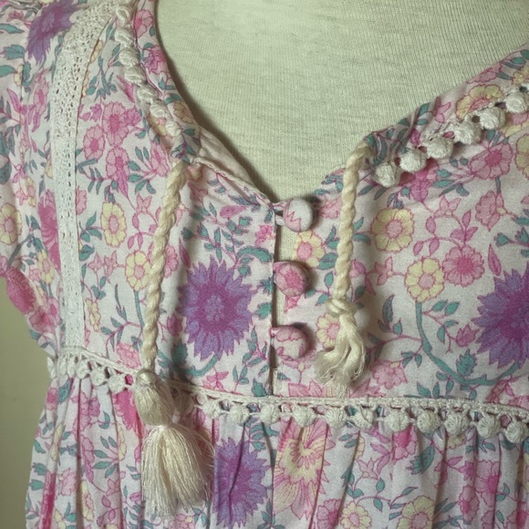 Spell | Little Gypsies Pink Folk Town Boho Dress | 5Y - Picture 5 of 13